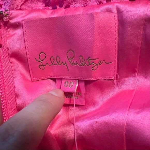 NWT! Lilly Pulitzer Allyson dress in hot pink - Picture 3 of 11